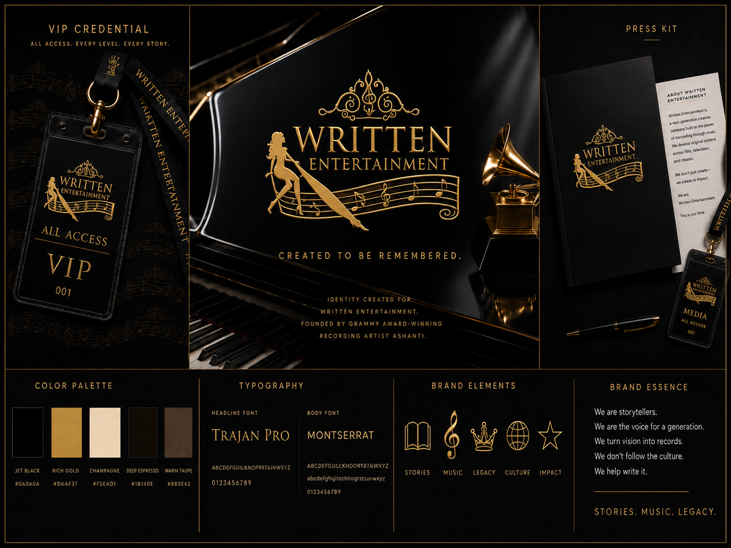 Written Entertainment / Ashanti — brand identity